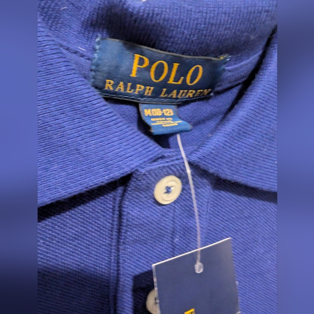 Boy's Polo by Ralph Lauren Blue and Red Kids Polo Shirt - Size: Medium 10 - 12 - Picture 6 of 7